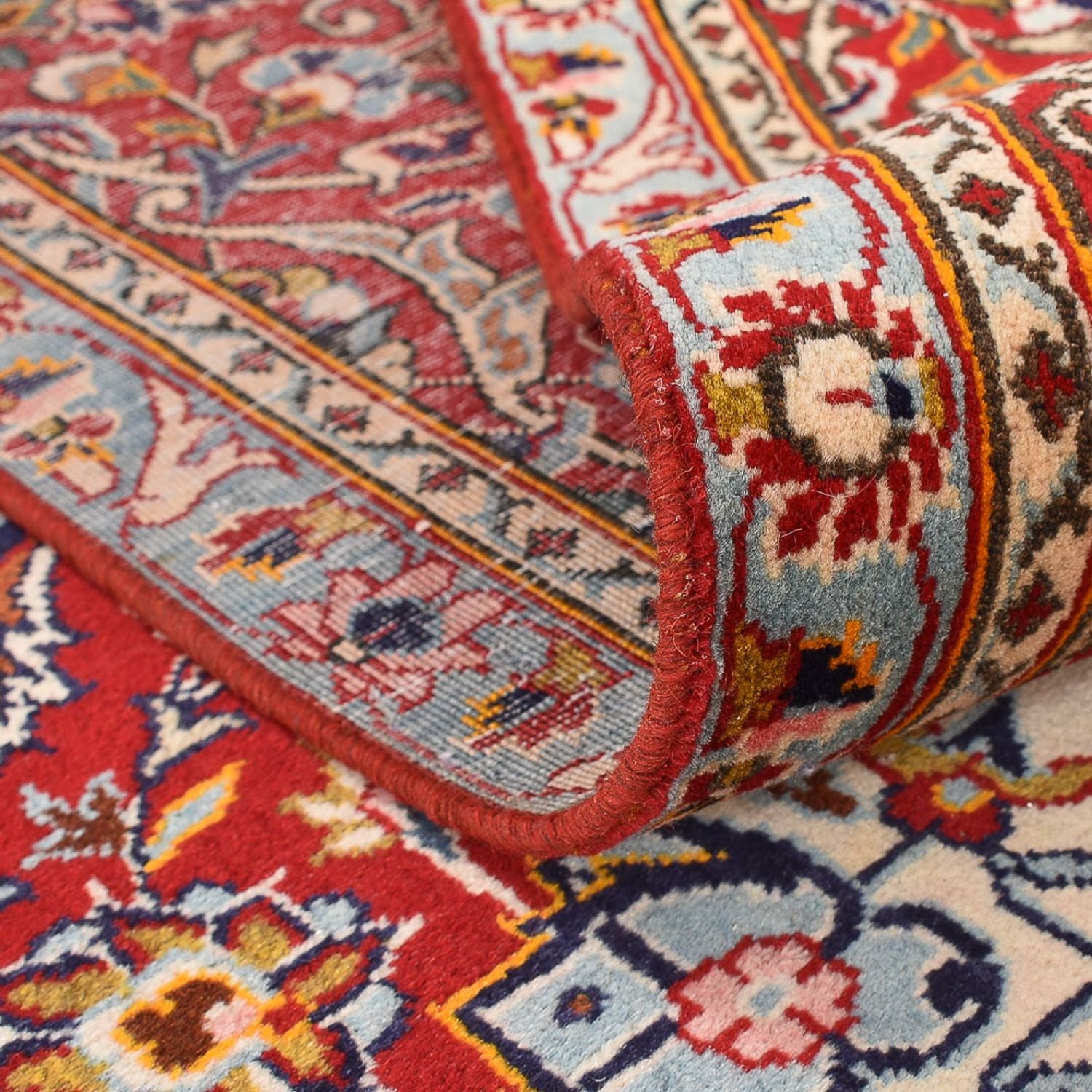 Tappeto Persero - Keshan - 374 x 265 cm - blu scuro