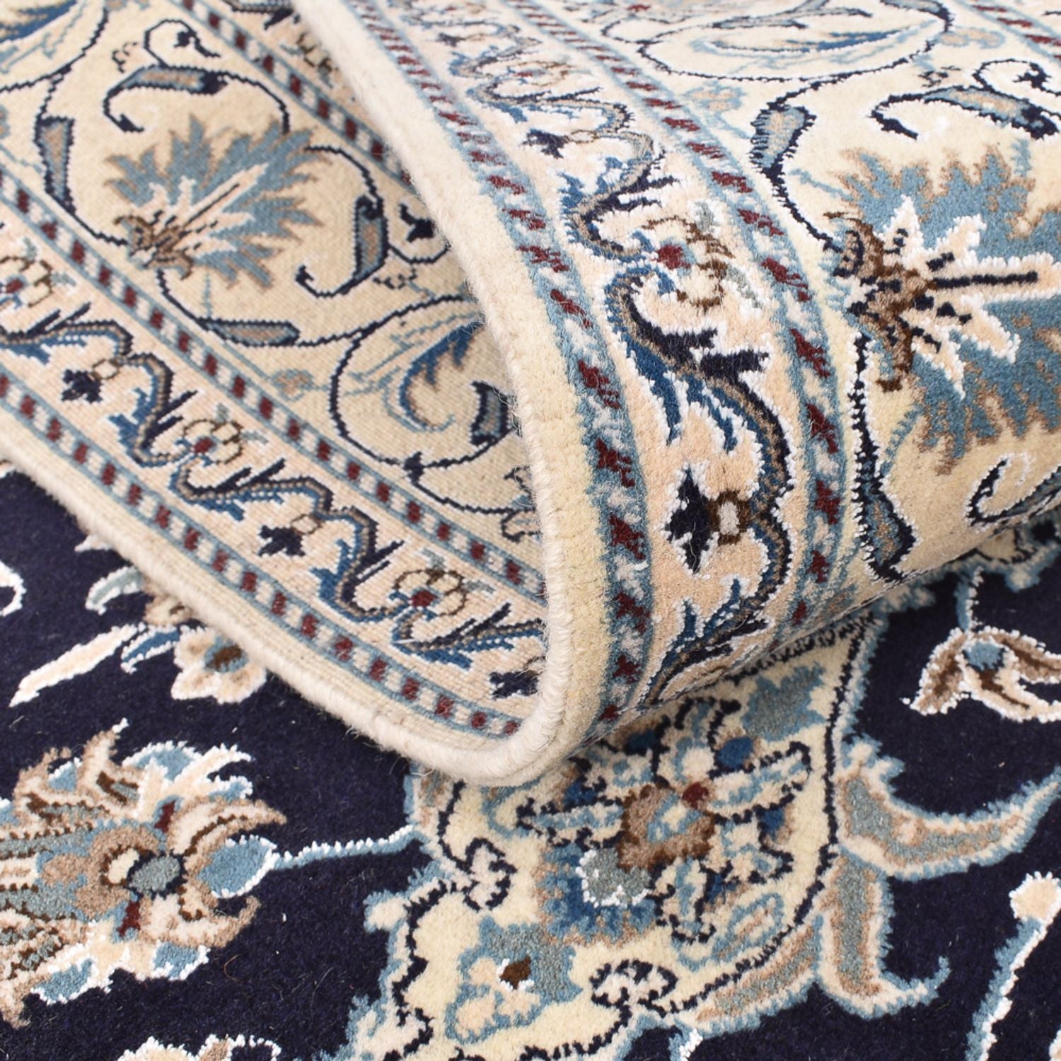 Tappeto Persero - Nain - 203 x 150 cm - blu scuro