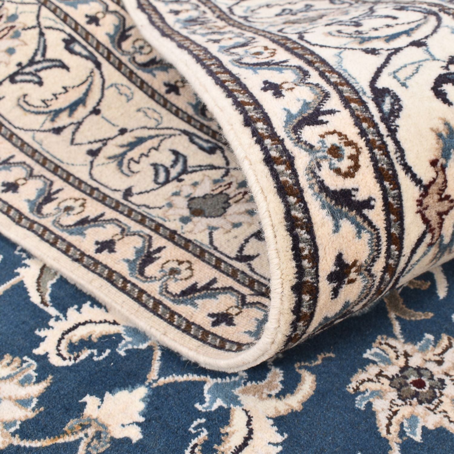 Tappeto Persero - Nain - 233 x 168 cm - blu chiaro