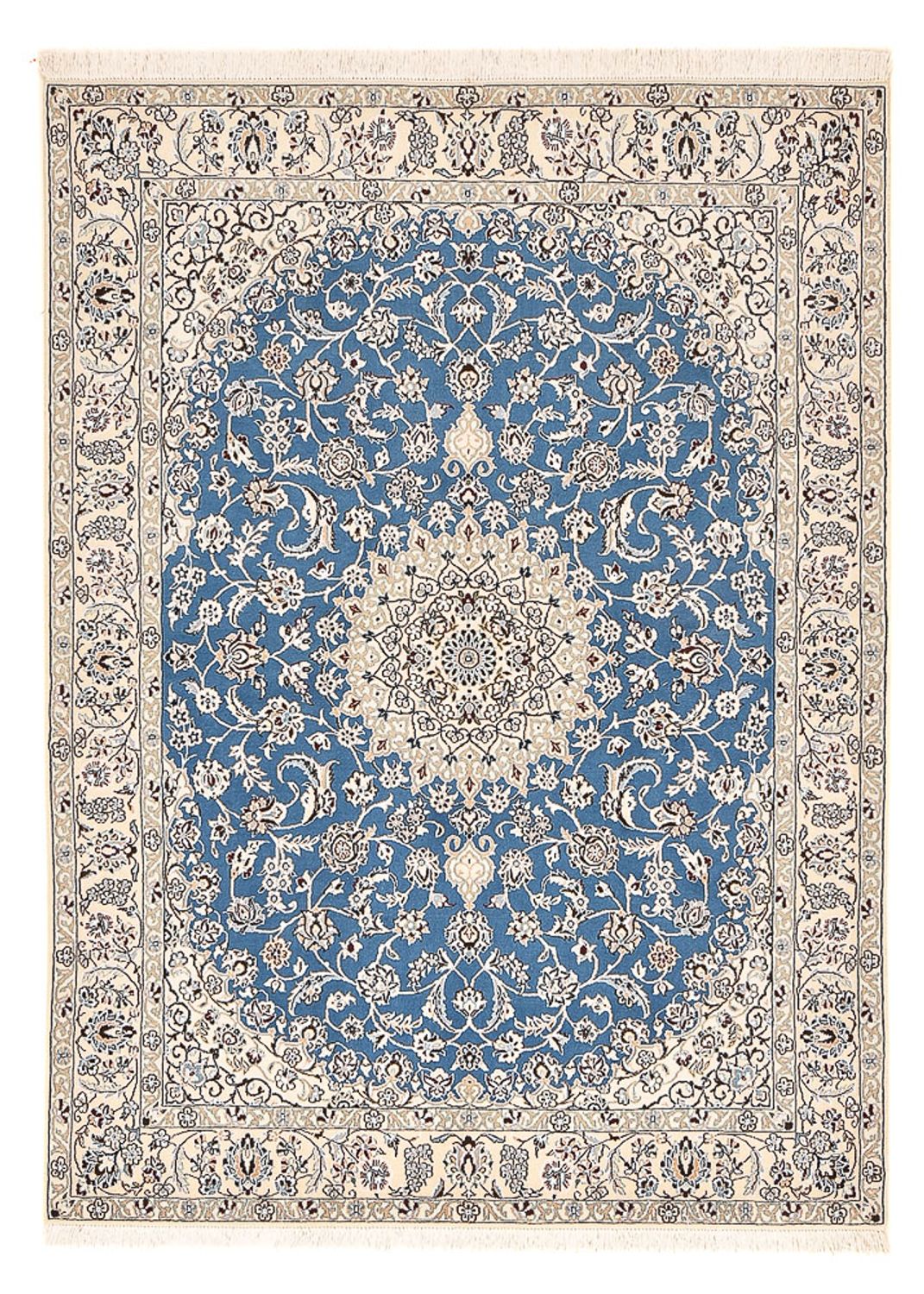 Tappeto Persero - Nain - Reale - 201 x 149 cm - blu chiaro