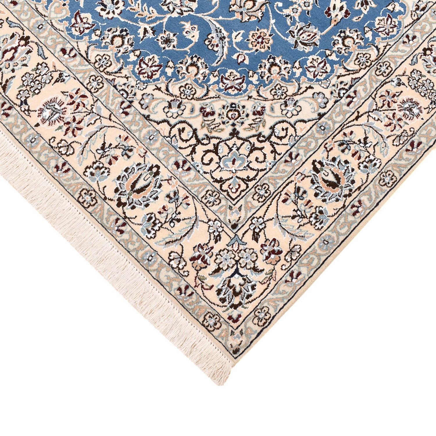 Tappeto Persero - Nain - Reale - 201 x 149 cm - blu chiaro