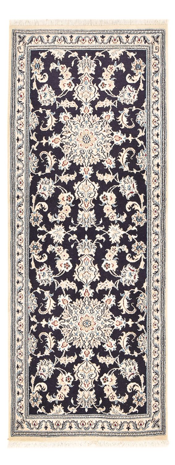 Tappeto corsia Tappeto Persero - Nain - 206 x 77 cm - blu scuro