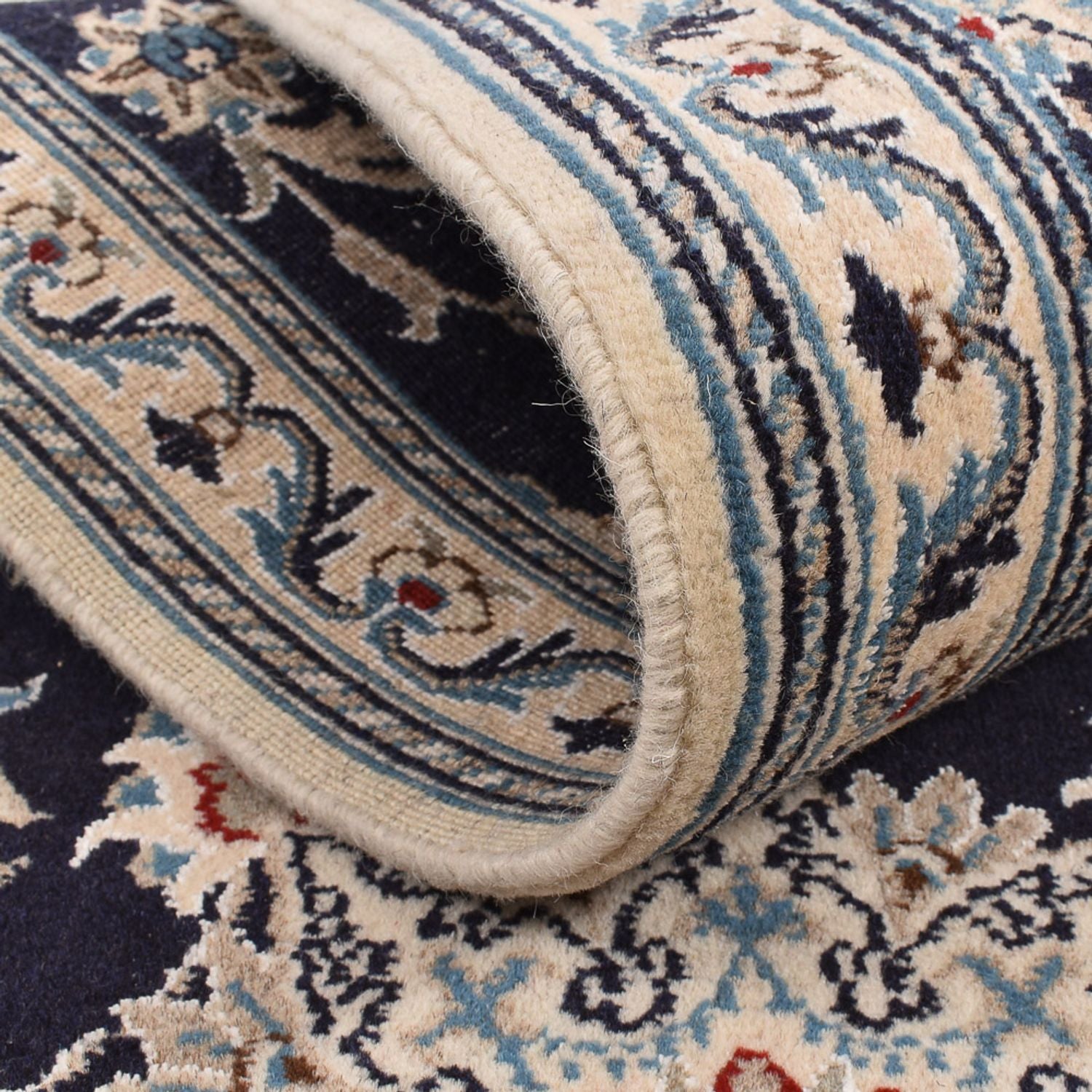 Tappeto corsia Tappeto Persero - Nain - 206 x 77 cm - blu scuro