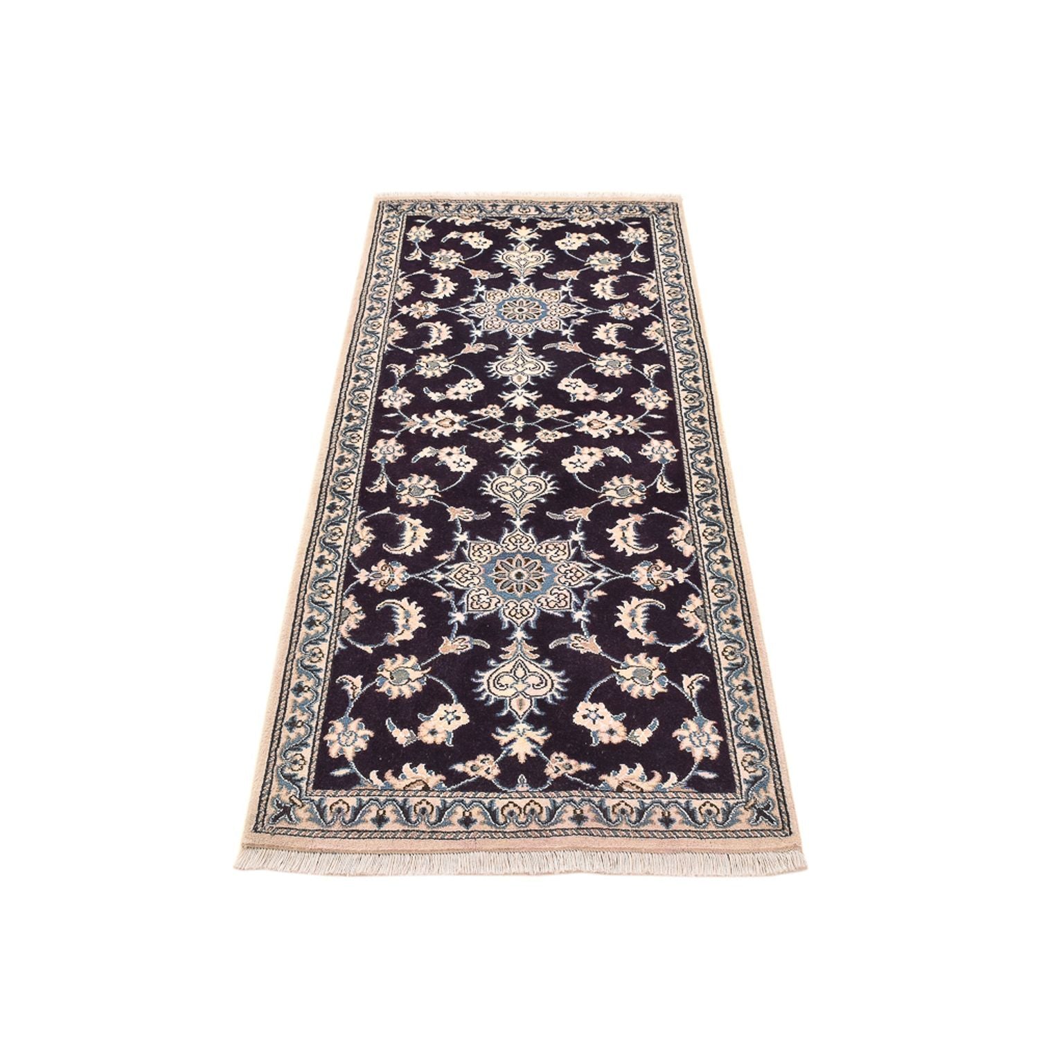Tappeto corsia Tappeto Persero - Nain - 200 x 78 cm - blu scuro