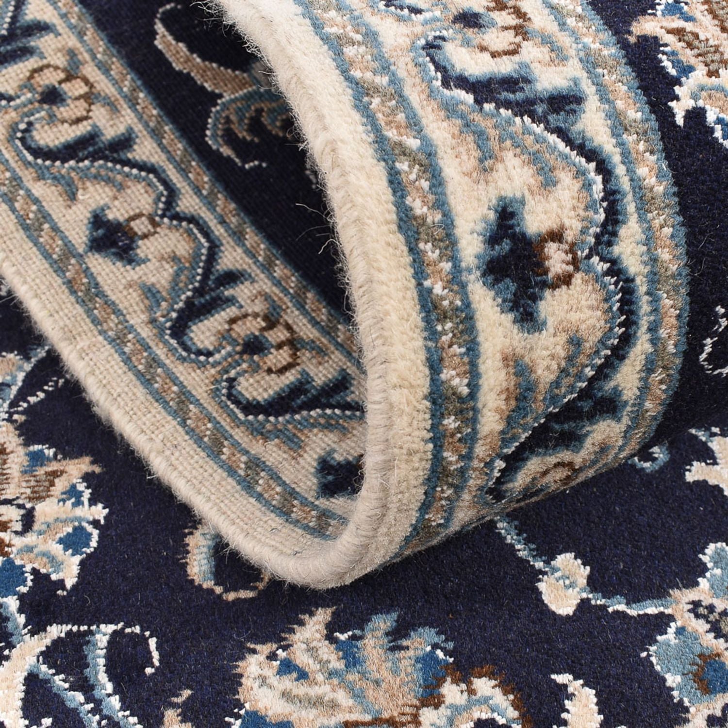 Tappeto corsia Tappeto Persero - Nain - 298 x 78 cm - blu scuro