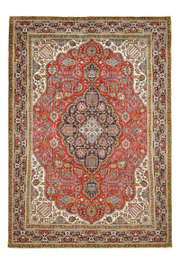 Tappeto Persero - Tabriz - 347 x 242 cm - rosso chiaro