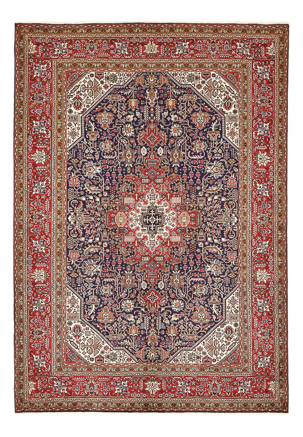 Tappeto Persero - Tabriz - 295 x 200 cm - blu scuro