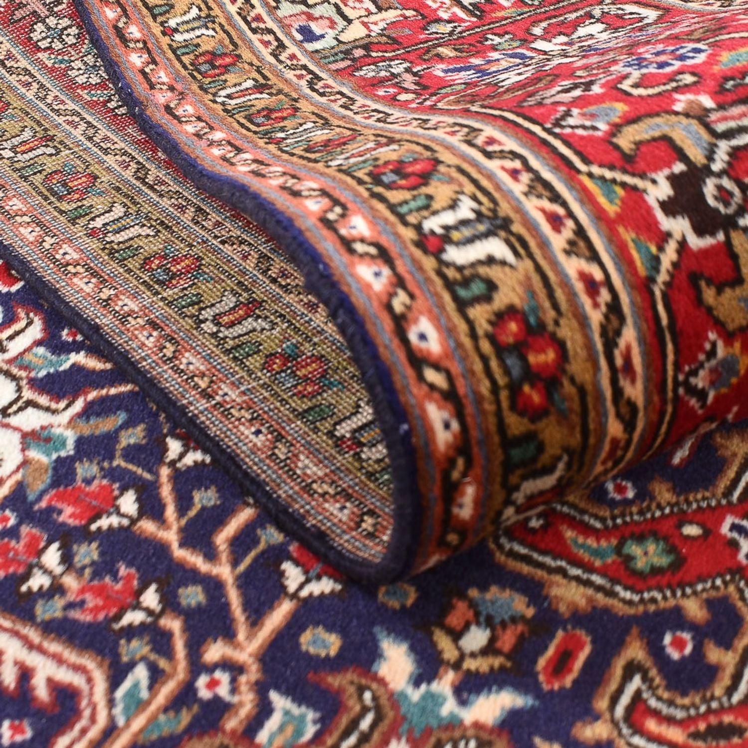 Tappeto Persero - Tabriz - 295 x 200 cm - blu scuro