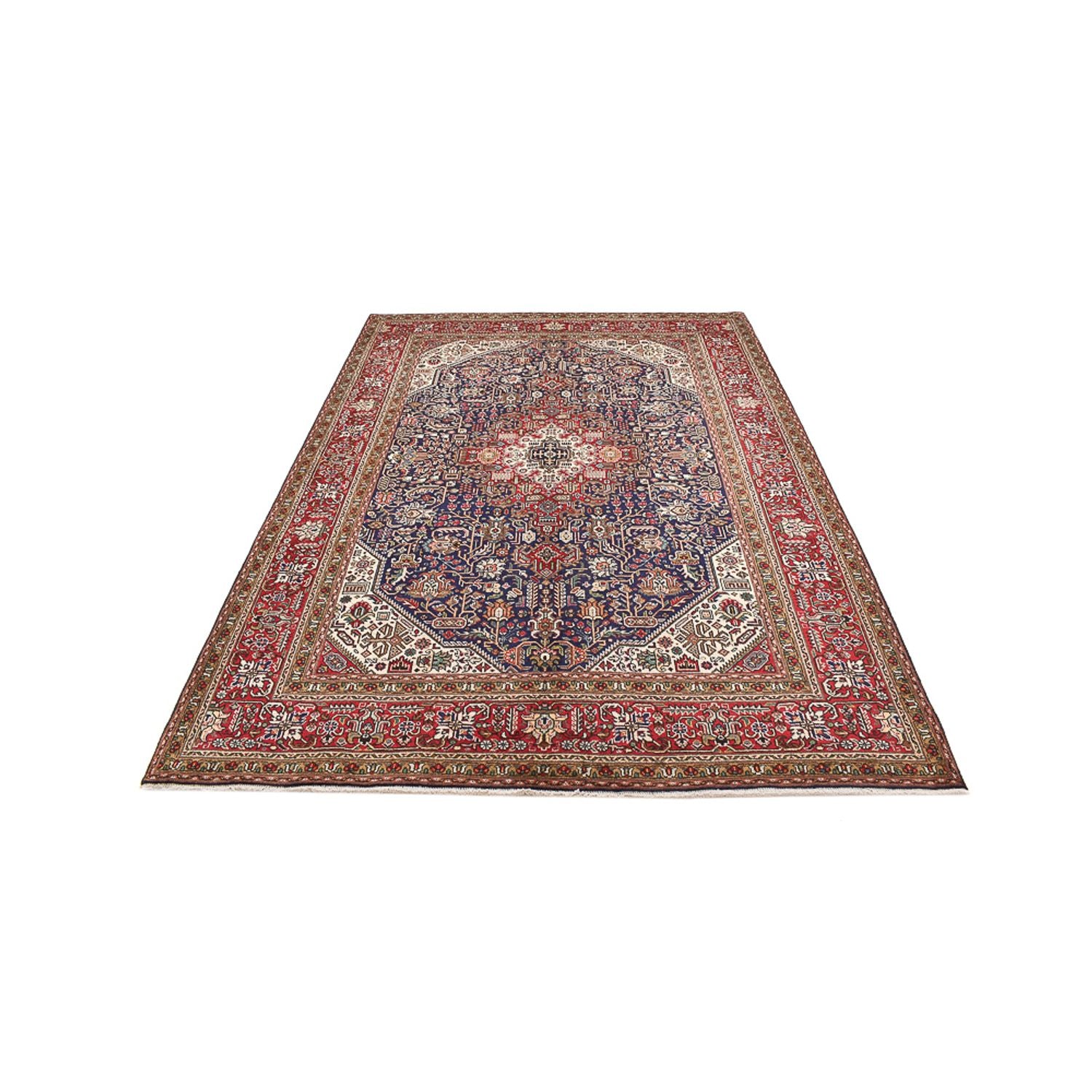 Tappeto Persero - Tabriz - 295 x 200 cm - blu scuro