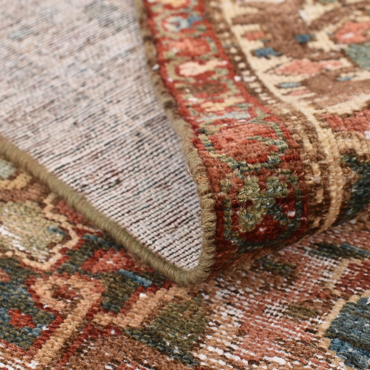 Tappeto vintage - 202 x 150 cm - beige scuro