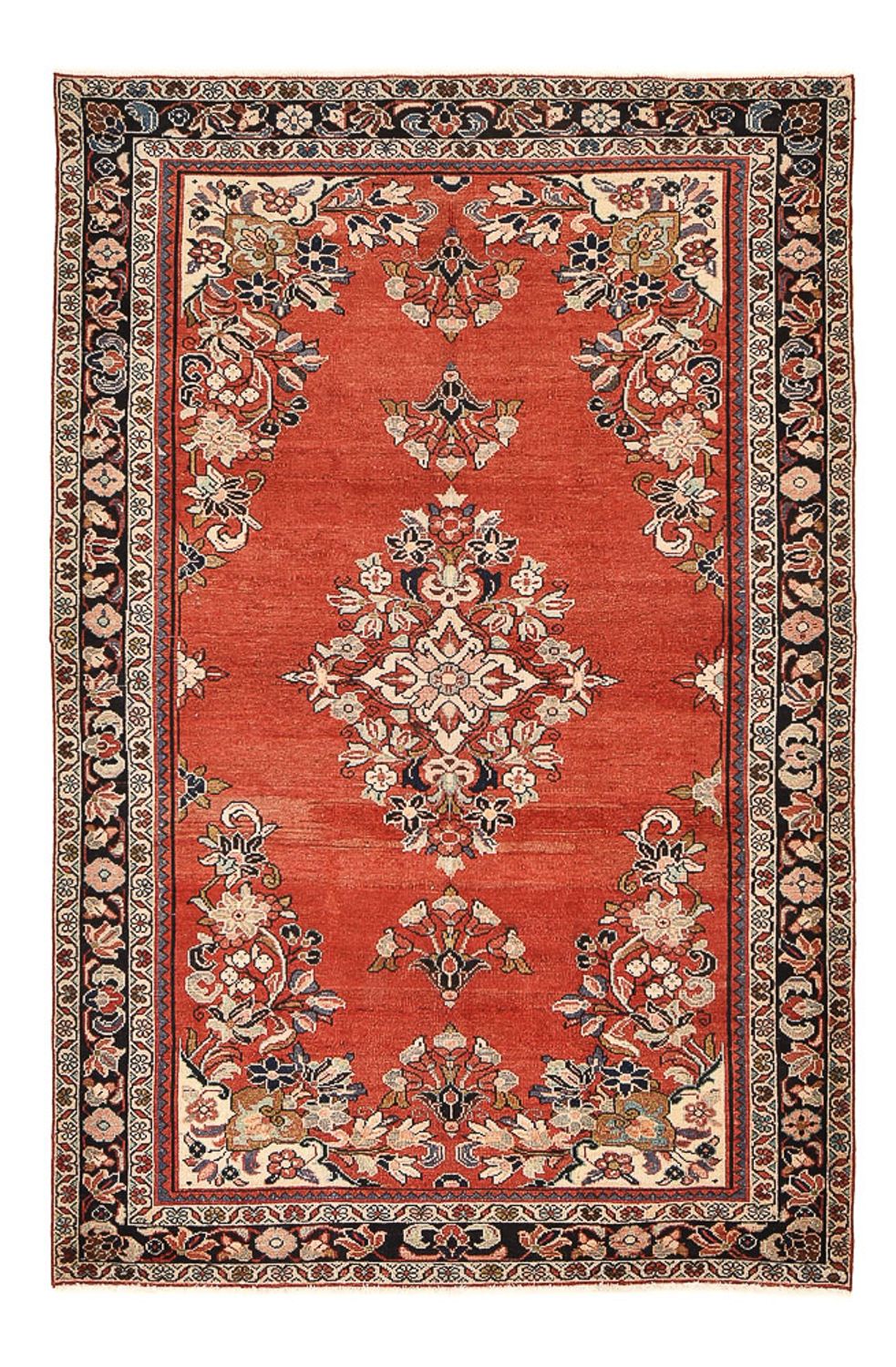 Tappeto vintage - 242 x 157 cm - rosso