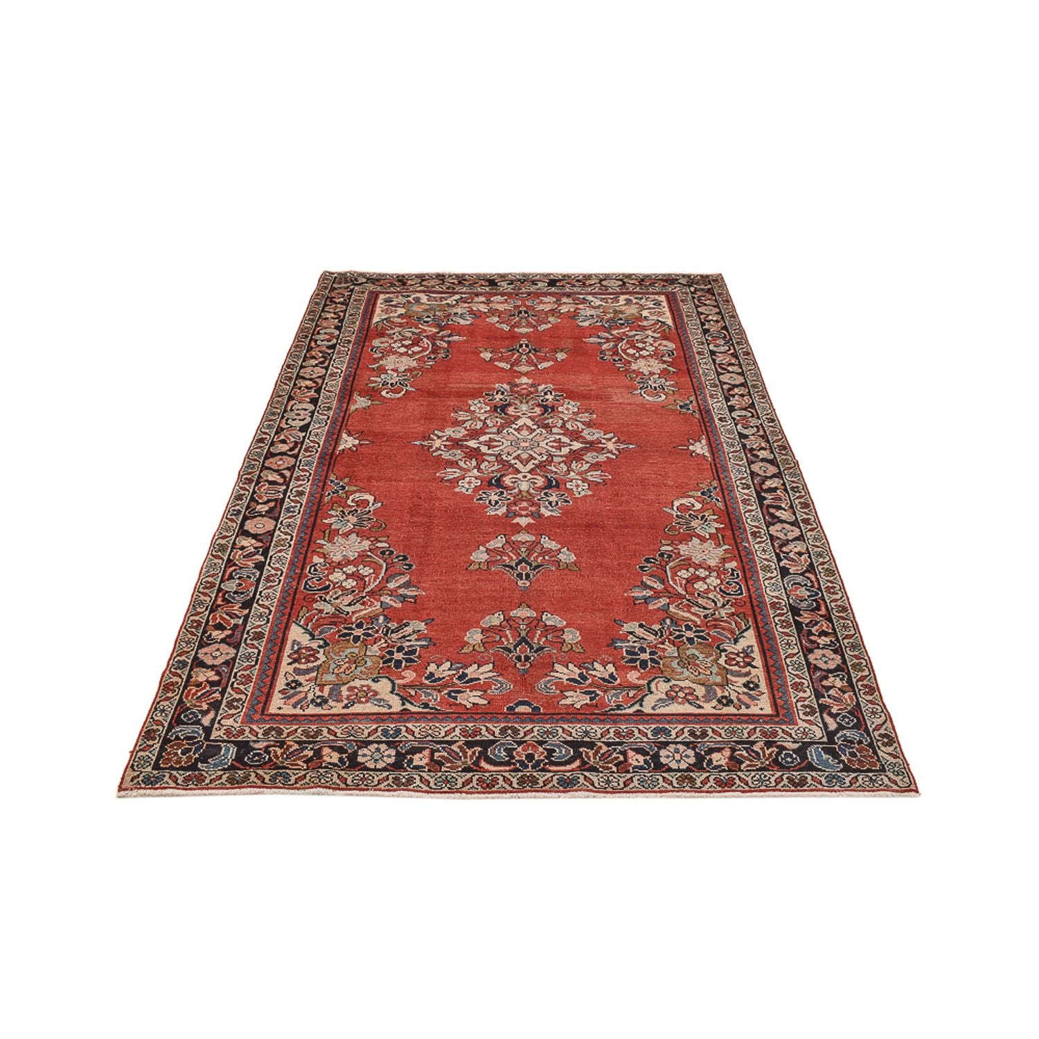 Tappeto vintage - 242 x 157 cm - rosso