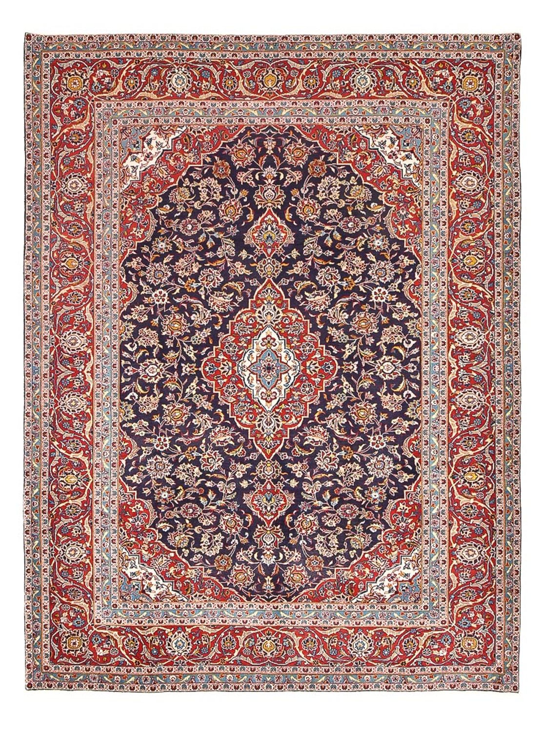Tappeto Persero - Keshan - 340 x 255 cm - rosso scuro