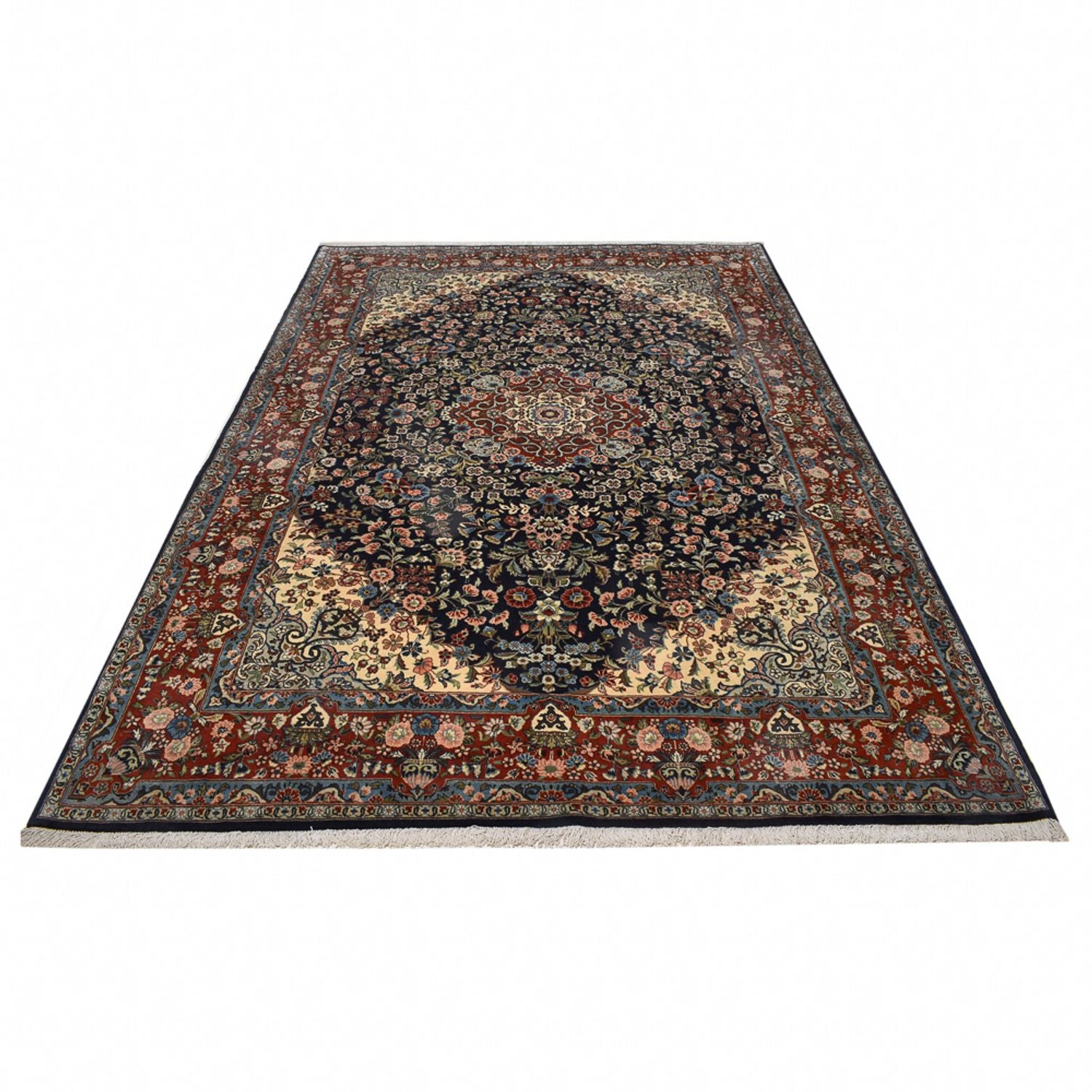Tappeto Persero - Keshan - 315 x 220 cm - blu scuro