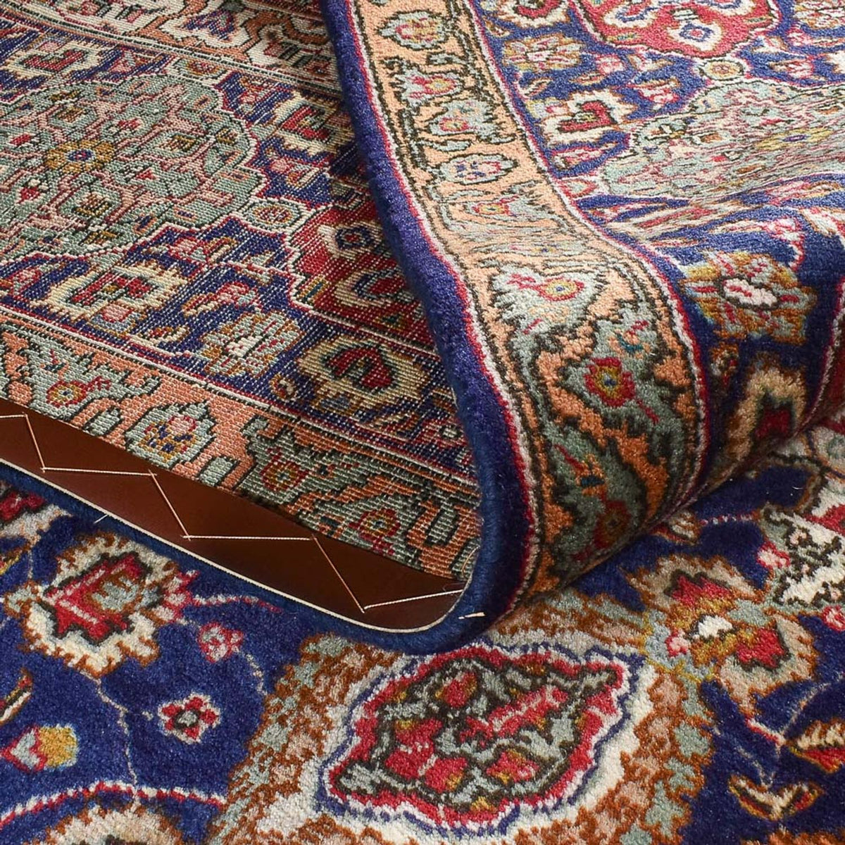 Tappeto Persero - Tabriz - Reale - 387 x 297 cm - blu scuro