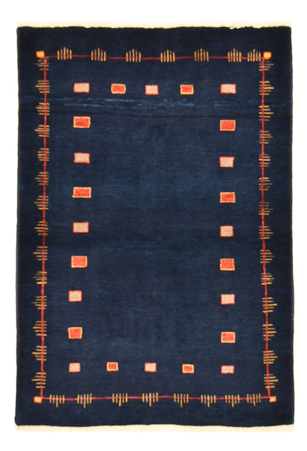 Tappeto Gabbeh - Loribaft Persero - 143 x 110 cm - blu scuro