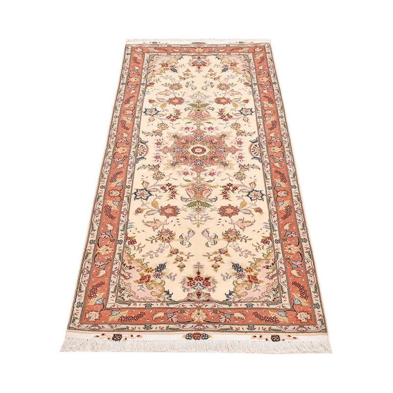 Tappeto corsia Tappeto Persero - Tabriz - Reale - 195 x 80 cm - beige