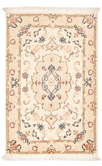 Tappeto Persero - Tabriz - Reale - 90 x 60 cm - beige chiaro