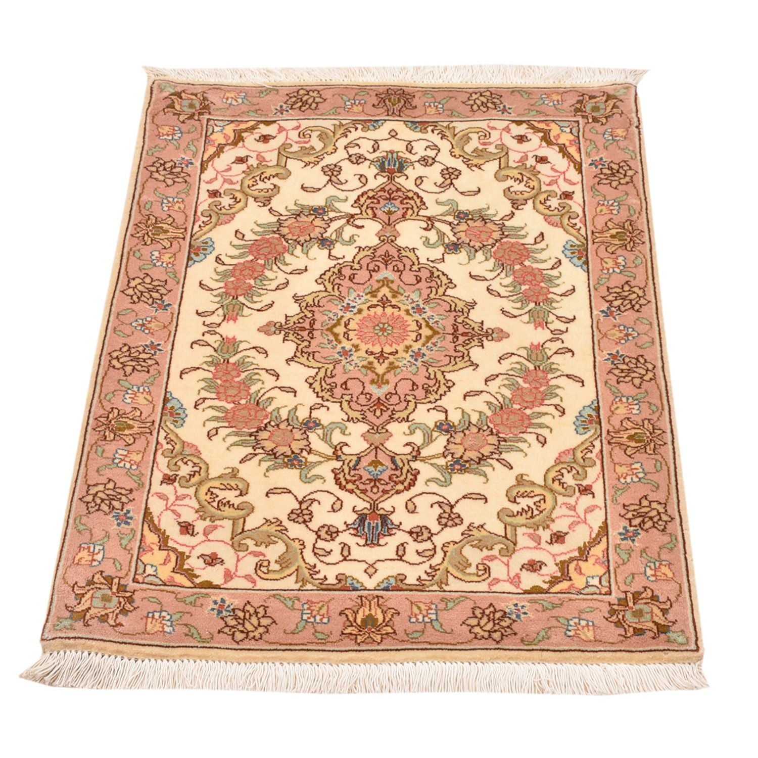 Tappeto Persero - Tabriz - Reale - 82 x 62 cm - beige scuro