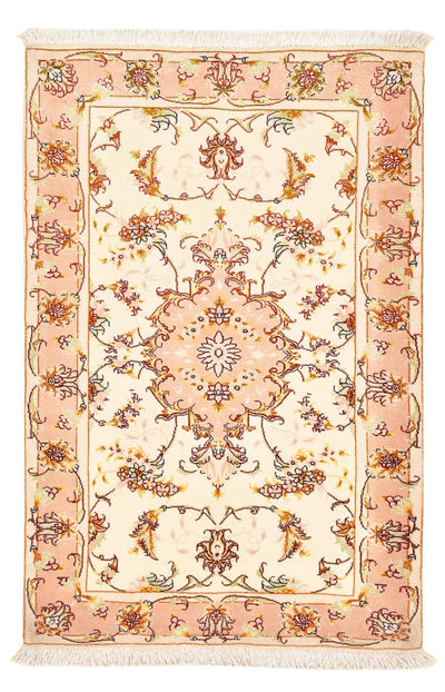 Tabriz - 50 Raj Tappeto 66x101cm - Tappeto persiano - beige chiaro