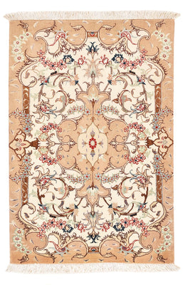 Tappeto Persero - Tabriz - Reale - 92 x 59 cm - beige chiaro