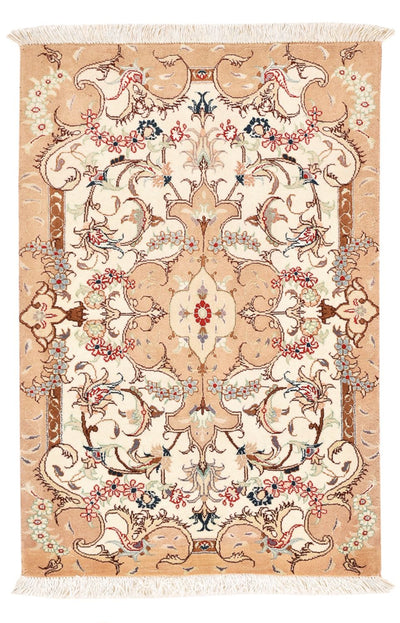 Tabriz - 50 Raj Tappeto 59x92cm - Tappeto persiano - beige chiaro
