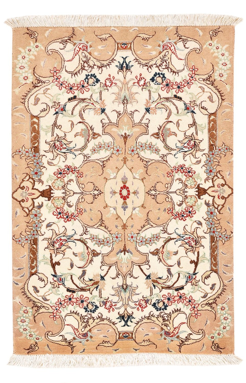 Tappeto Persero - Tabriz - Reale - 92 x 59 cm - beige chiaro