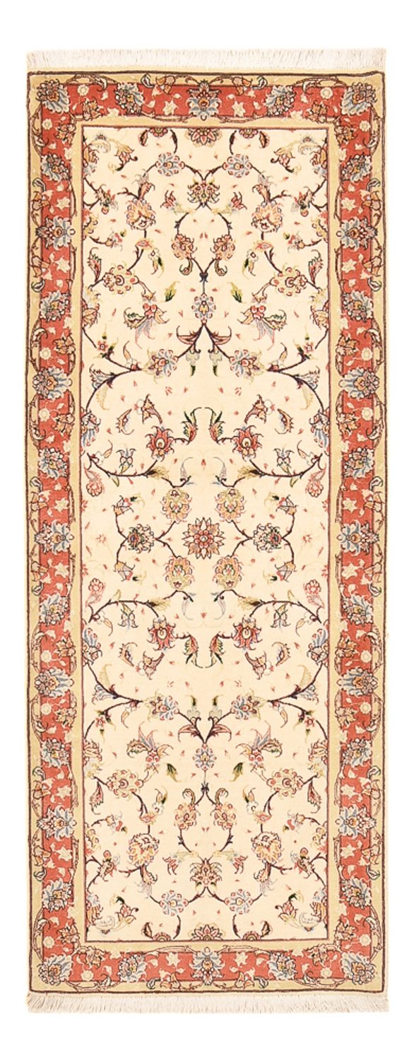 Tappeto corsia Tappeto Persero - Tabriz - Reale - 204 x 80 cm - beige