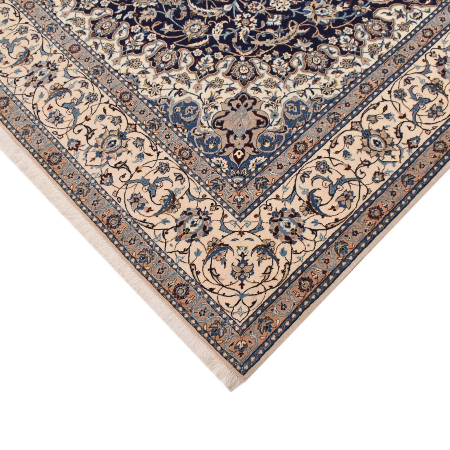 Tappeto Persero - Nain - Premio - 308 x 211 cm - blu scuro