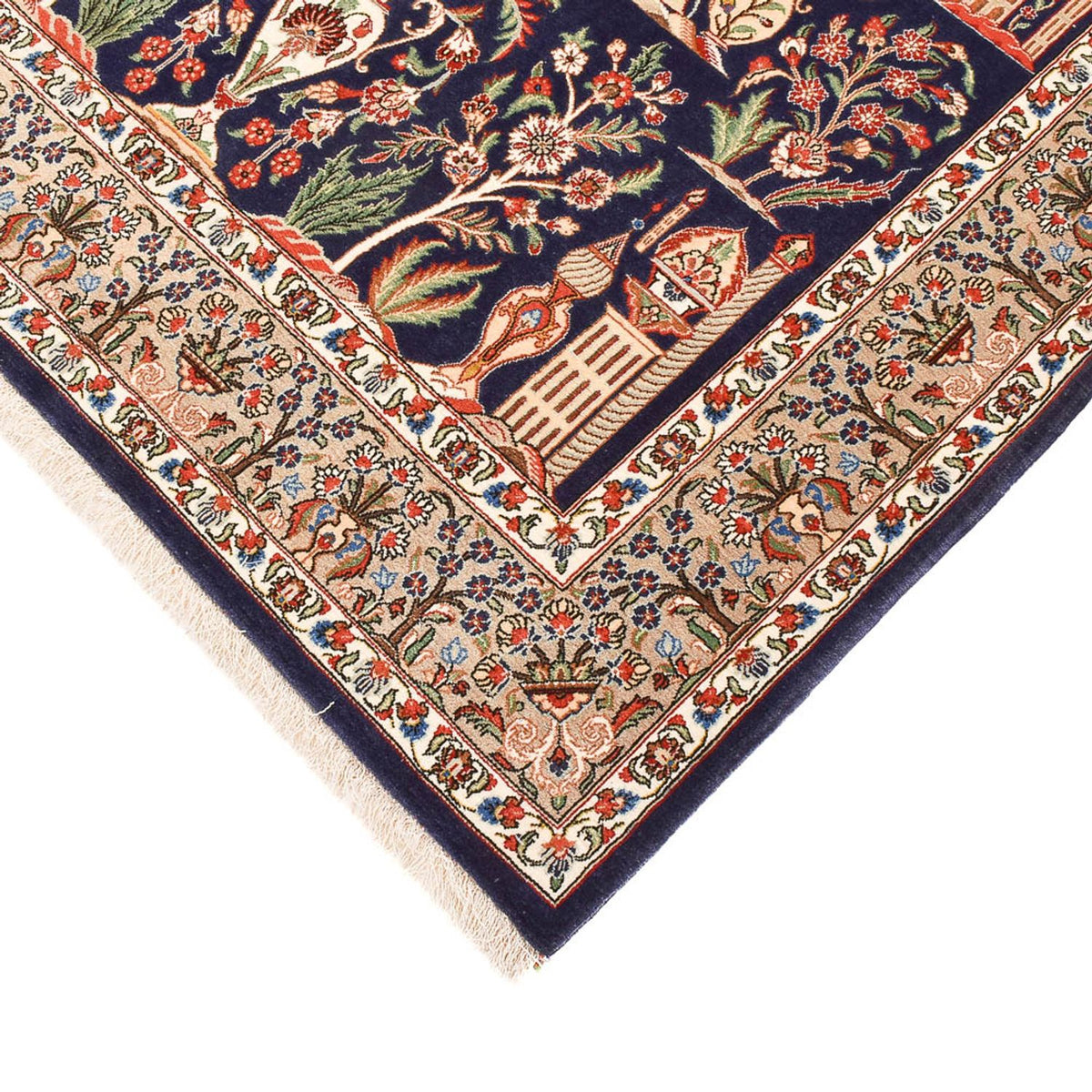 Tappeto Persero - Ghom - Reale - 200 x 130 cm - blu scuro