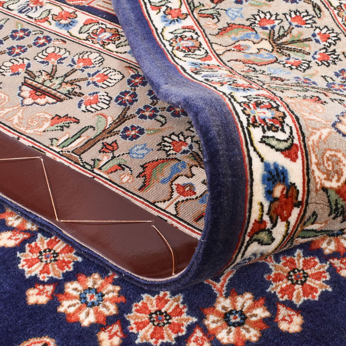 Tappeto Persero - Ghom - Reale - 200 x 130 cm - blu scuro