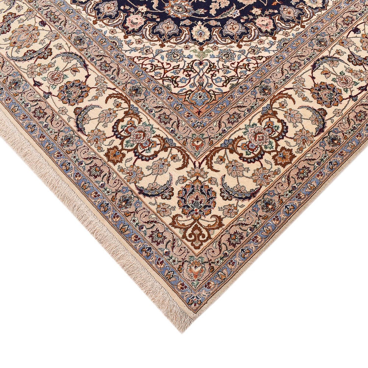 Tappeto Persero - Isfahan - Premio - 306 x 202 cm - blu scuro