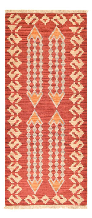 Tappeto corsia Tappeto Kelim - Orientale - 200 x 86 cm - multicolore