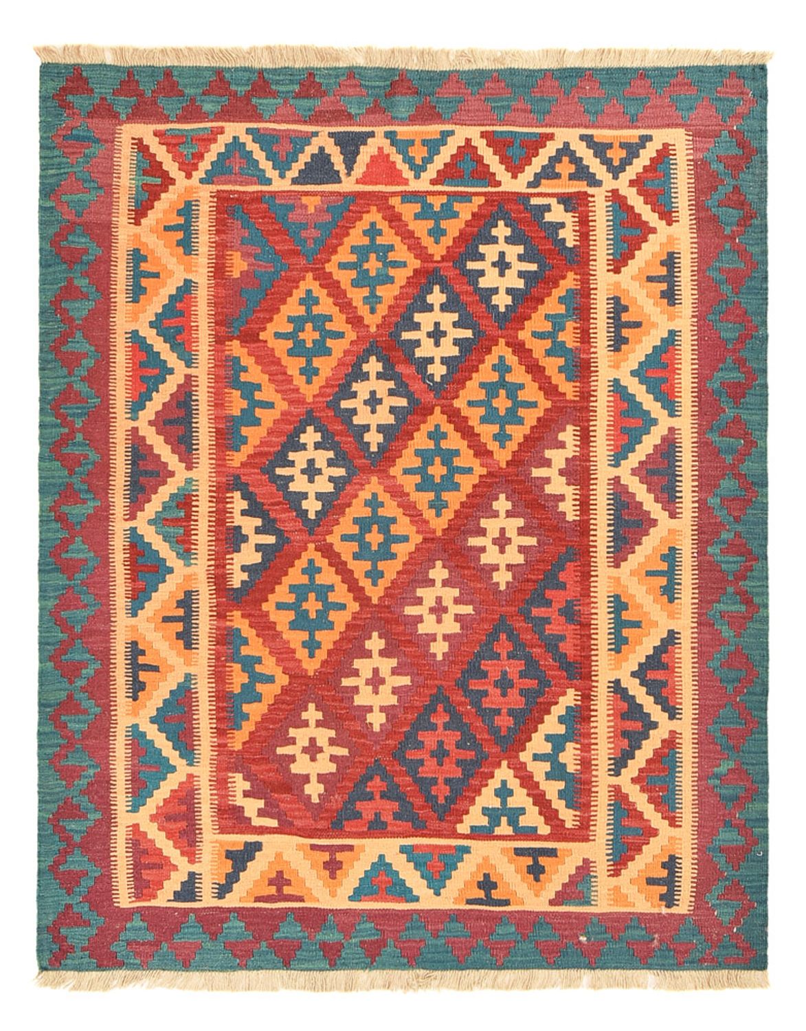 Tappeto Kelim - Orientale - 195 x 156 cm - multicolore