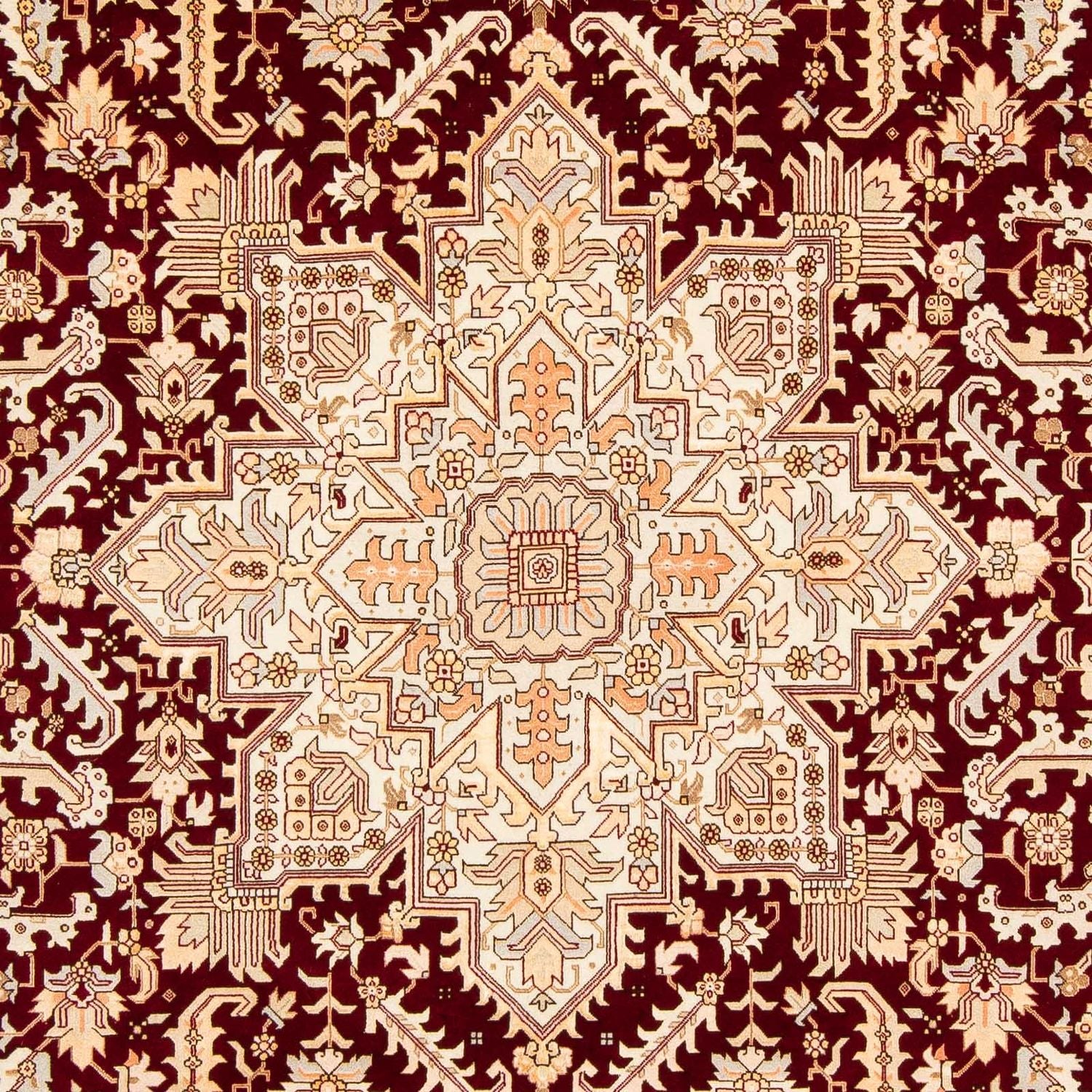 Tappeto Persero - Tabriz - Reale - 300 x 200 cm - rosso scuro
