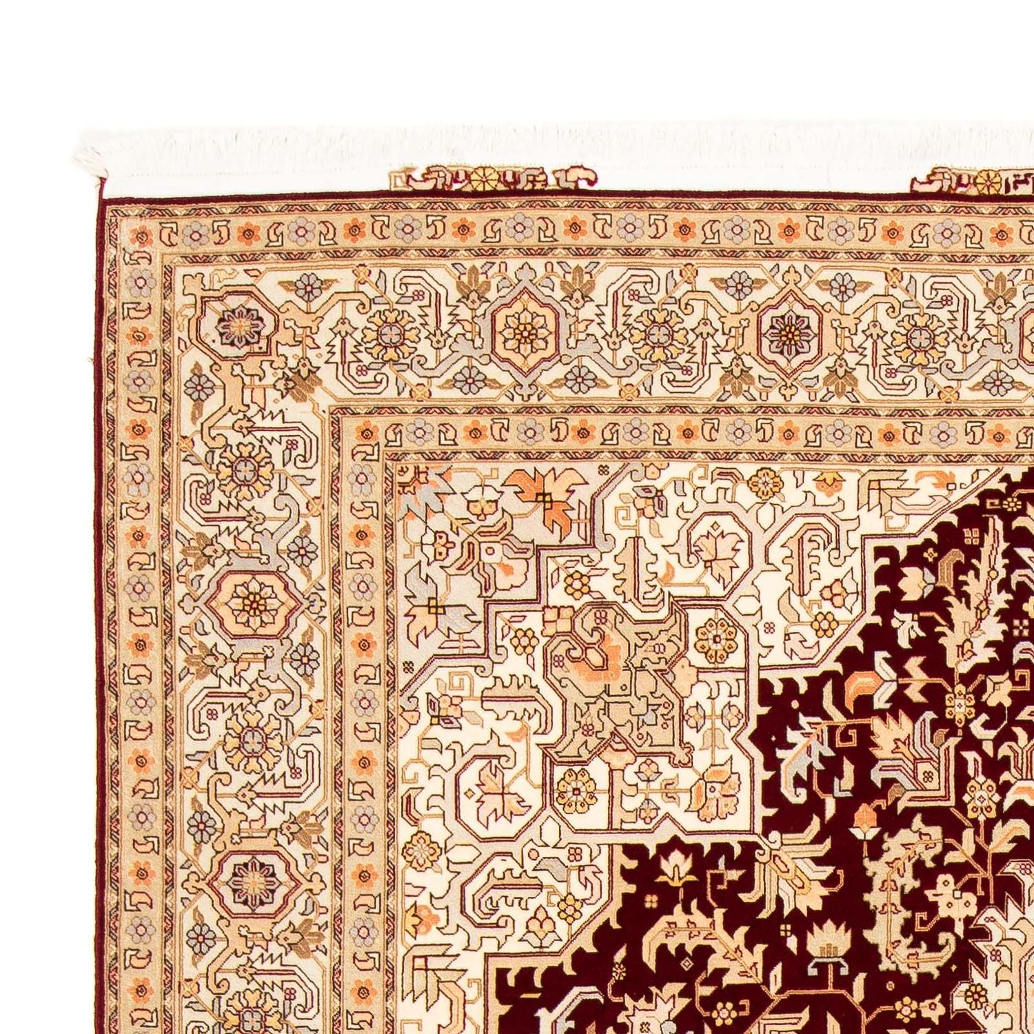 Tappeto Persero - Tabriz - Reale - 300 x 200 cm - rosso scuro