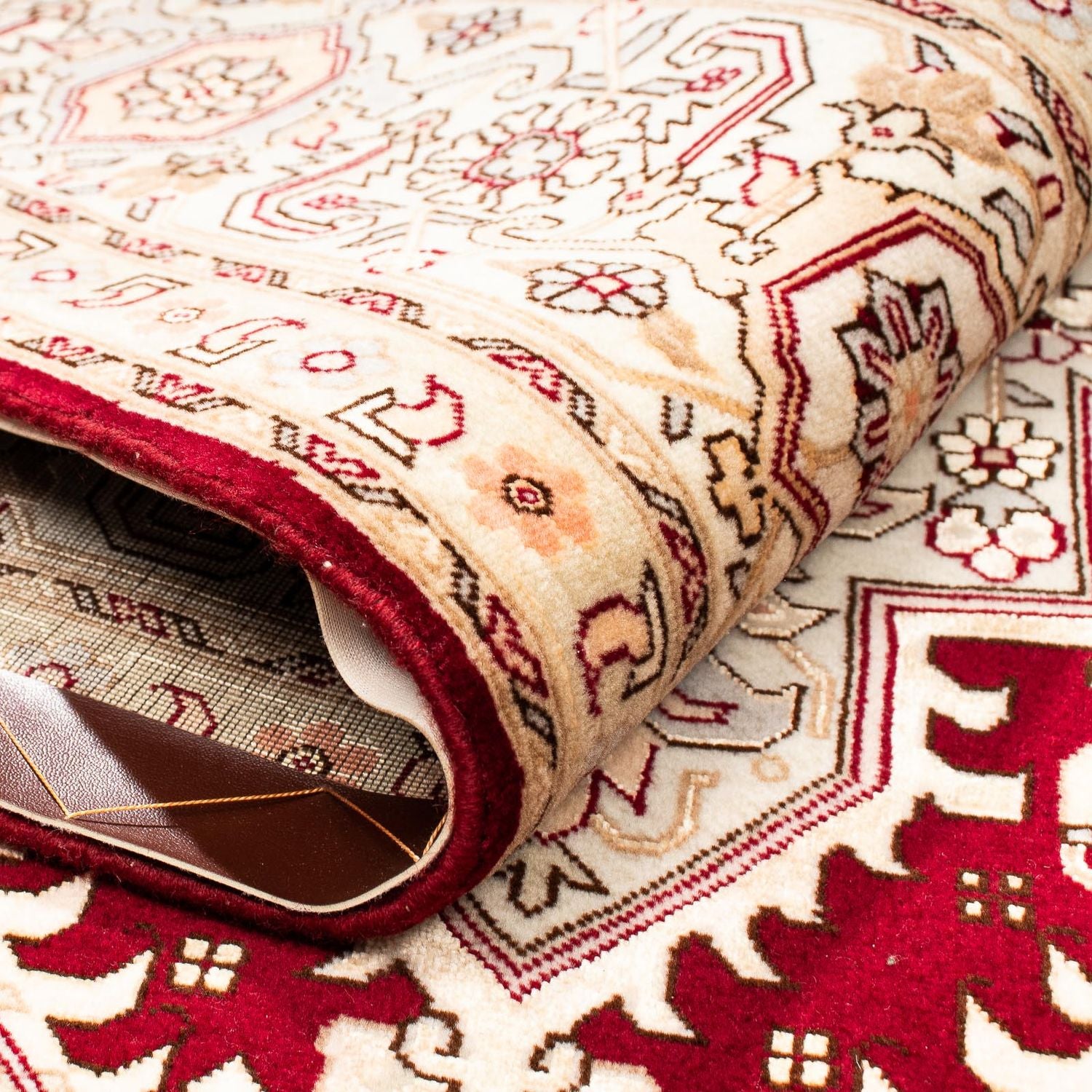 Tappeto Persero - Tabriz - Reale - 300 x 200 cm - rosso scuro