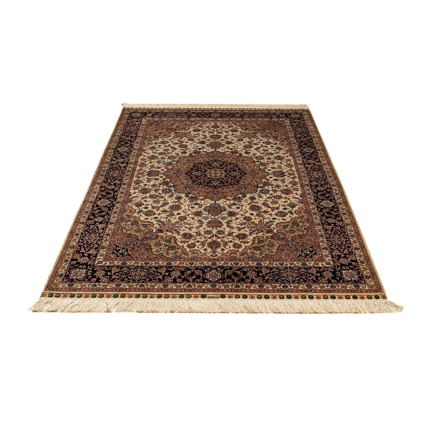 Tappeto di seta - seta cinese - 183 x 122 cm - rosso scuro