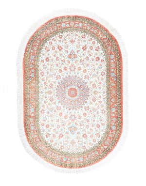 Tappeto Persero - Ghom ovale  - 120 x 76 cm - beige