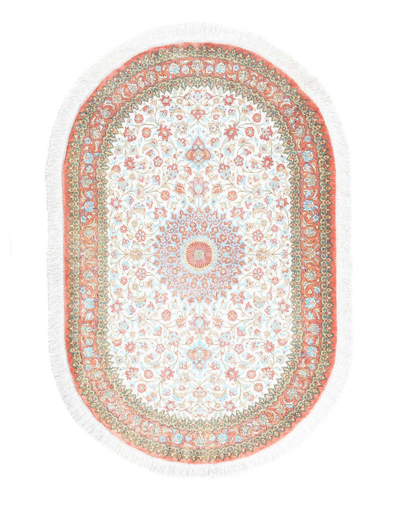 Tappeto Persero - Ghom ovale  - 120 x 76 cm - beige