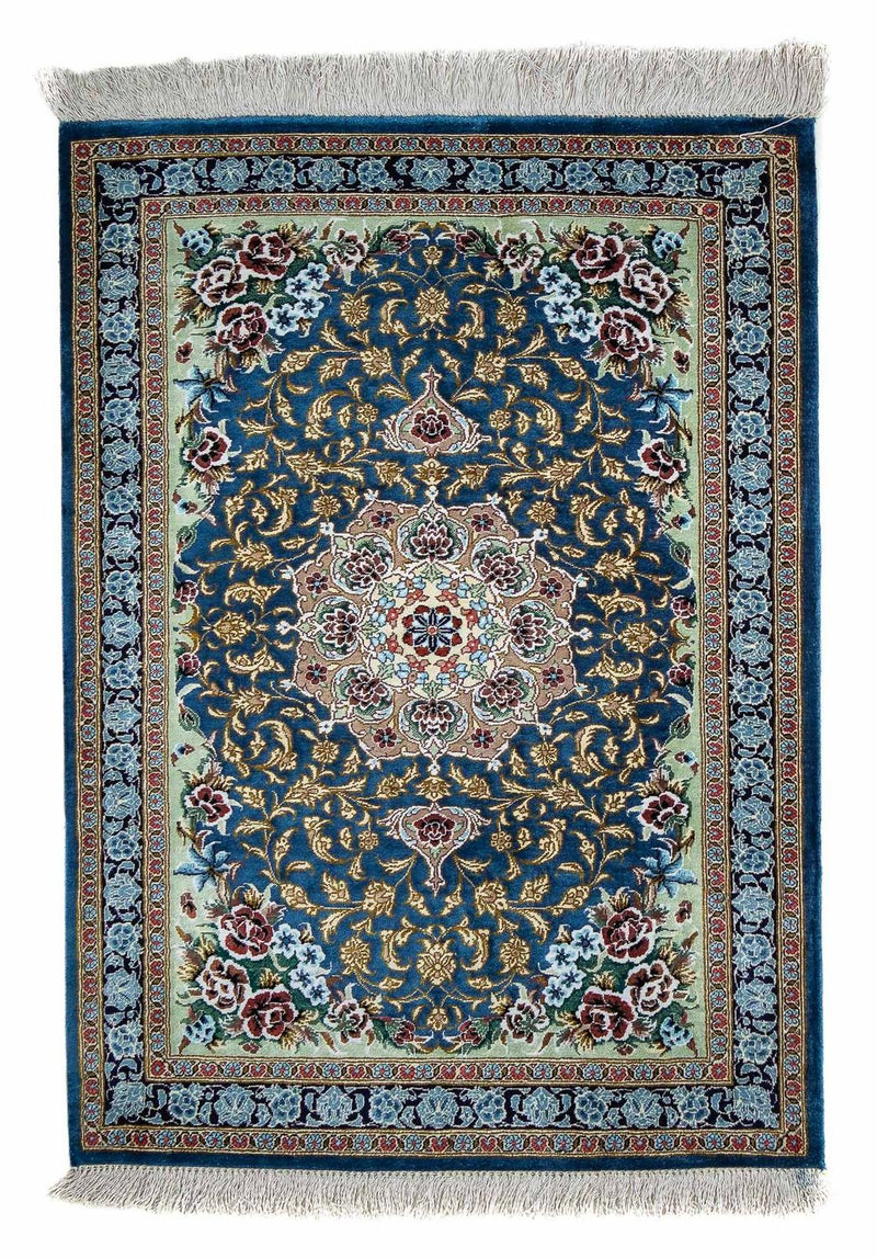 Tappeto Persero - Ghom - 85 x 59 cm - blu