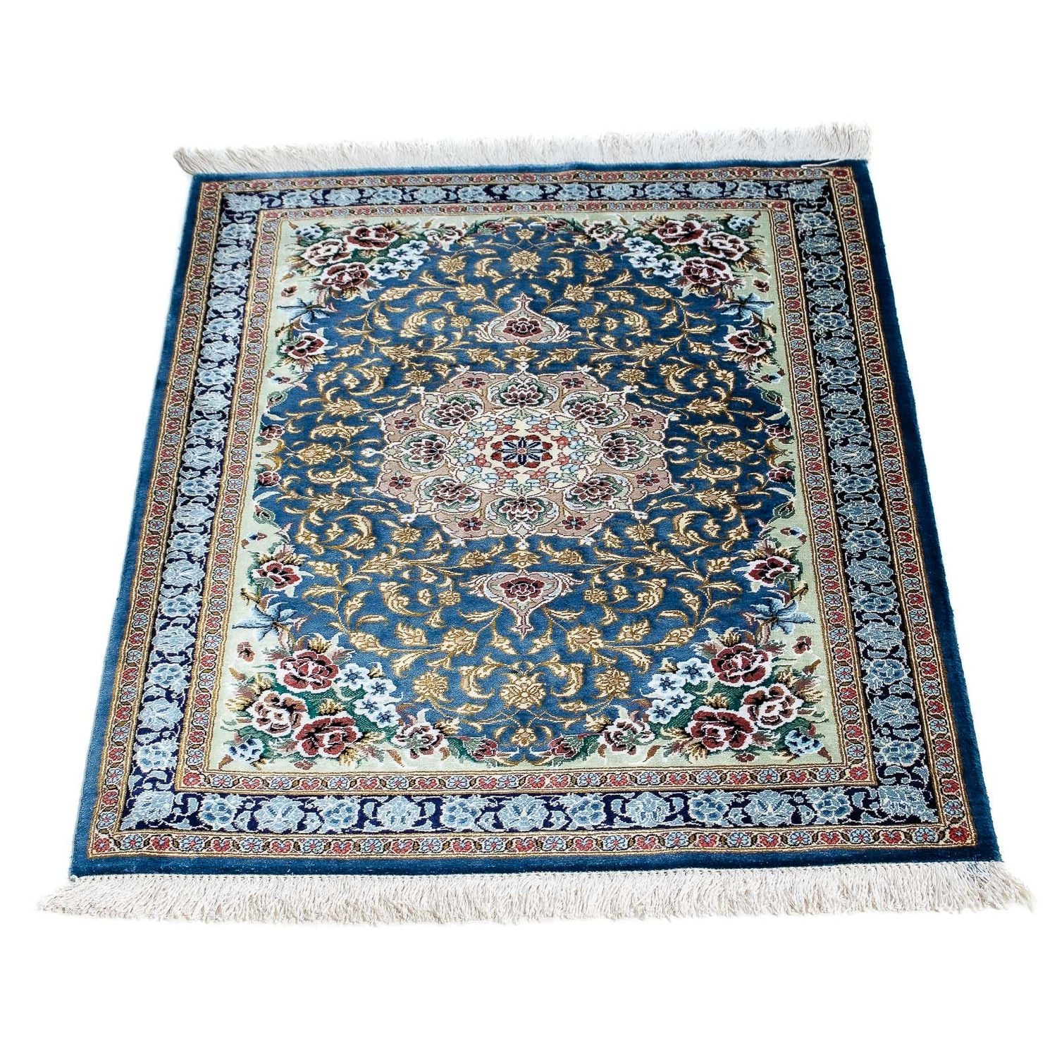 Tappeto Persero - Ghom - 85 x 59 cm - blu
