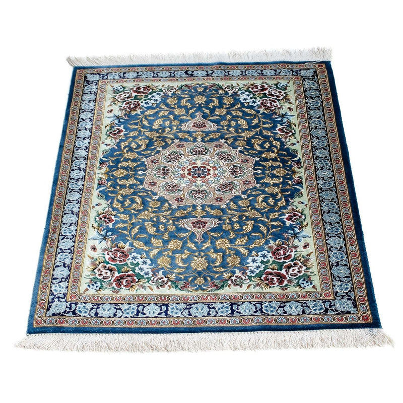 Tappeto Persero - Ghom - 85 x 59 cm - blu