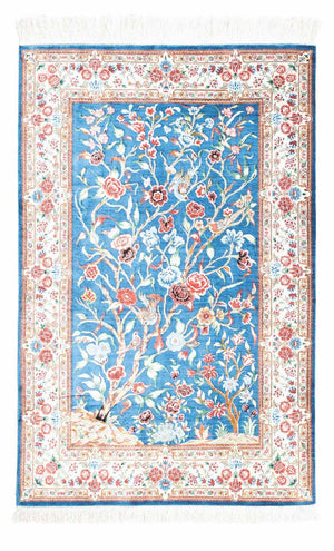 Tappeto Persero - Ghom - 118 x 75 cm - blu chiaro