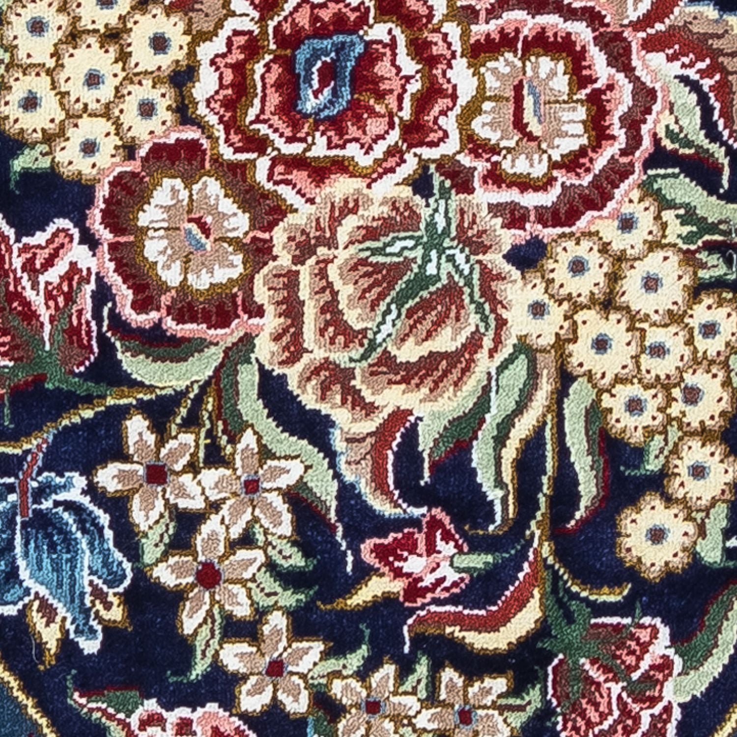 Tappeto di seta - Ghom seta - Premio - 40 x 28 cm - blu scuro