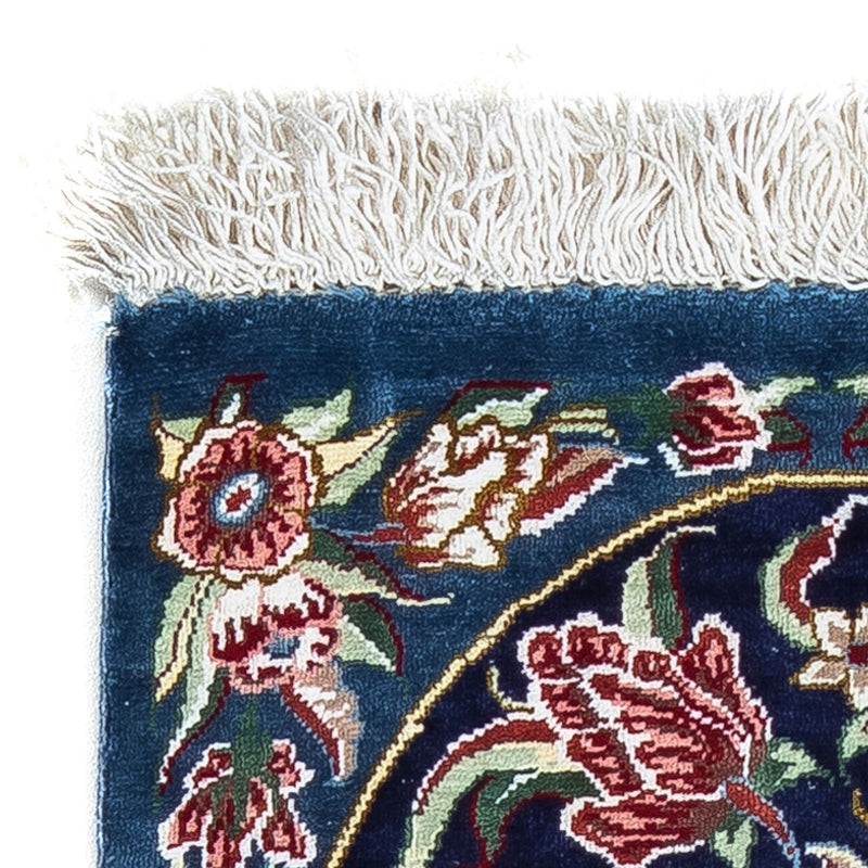 Tappeto di seta - Ghom seta - Premio - 40 x 28 cm - blu scuro