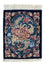Tappeto di seta - Ghom seta - Premio - 40 x 28 cm - blu scuro