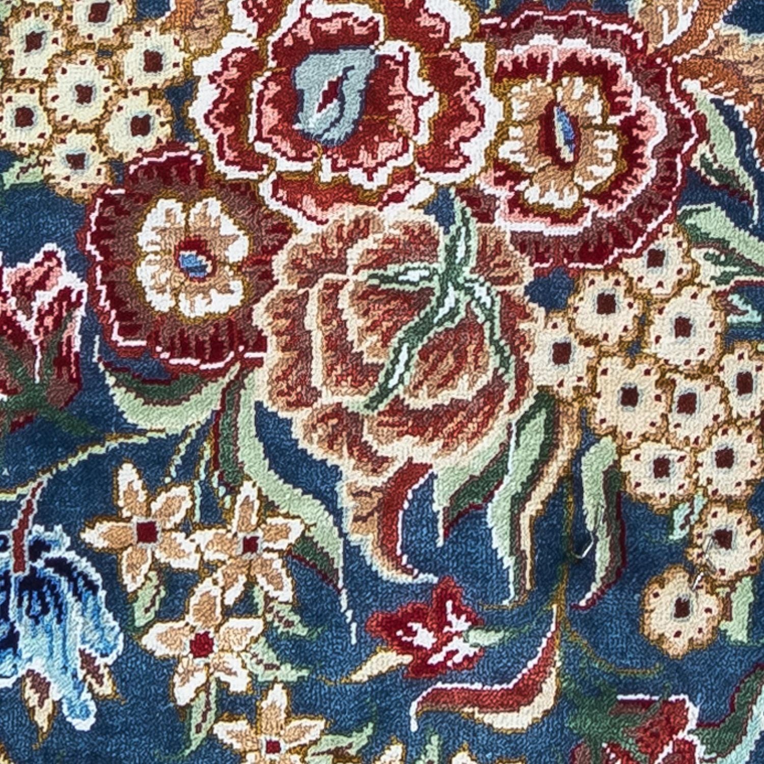 Tappeto di seta - Ghom seta - Premio - 40 x 28 cm - blu scuro