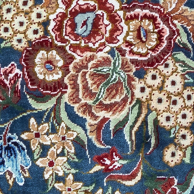 Tappeto di seta - Ghom seta - Premio - 40 x 28 cm - blu scuro