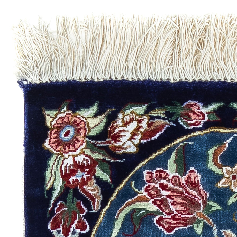 Tappeto di seta - Ghom seta - Premio - 40 x 28 cm - blu scuro